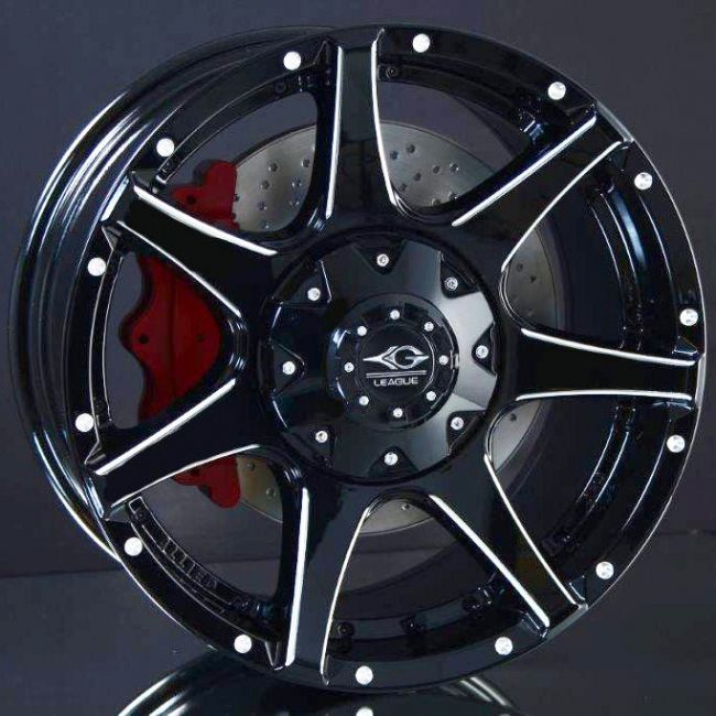 LEAGUE M692 GLOSS BLACK/POLISHED 9X18