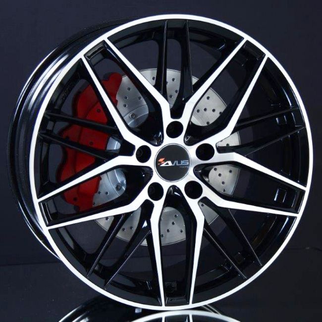 AVUS AF19 BLACK POLISHED 8X18