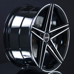 AVUS AC-515 BLACK POLISHED 8,5X19 i gruppen FLGAR / ALUMINIUMFLGAR hos Svenska Gummihuset AB (A191125M85AVAC515B665)