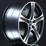 RONAL R55 MATT BLACK/POLISHED 9,5X20 i gruppen FLGAR / ALUMINIUMFLGAR hos Svenska Gummihuset AB (A201125H95ROR55BP666)